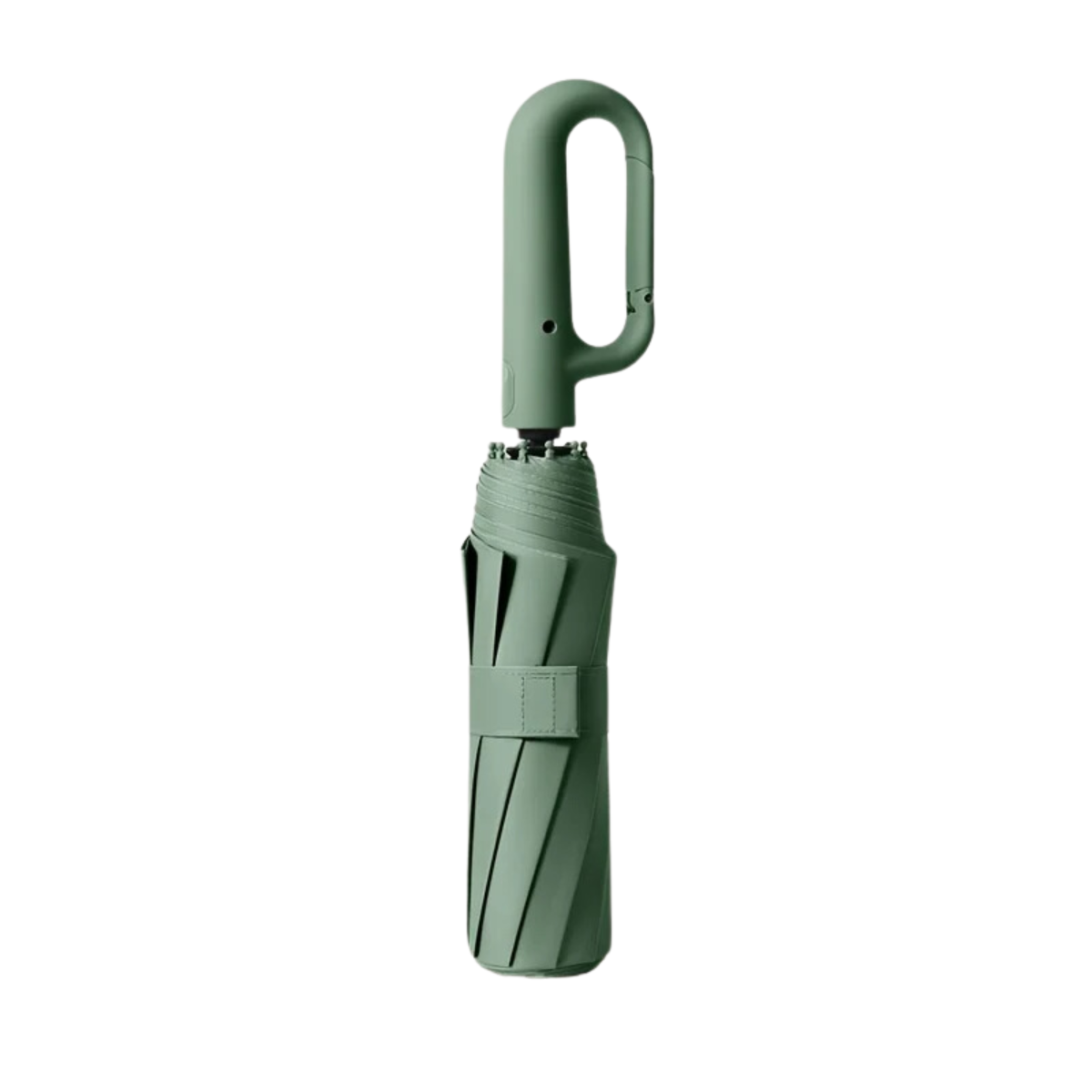 Compact Travel Umbrella Windproof Automatic Folding Portable Carabiner Clip Metal - Image 4