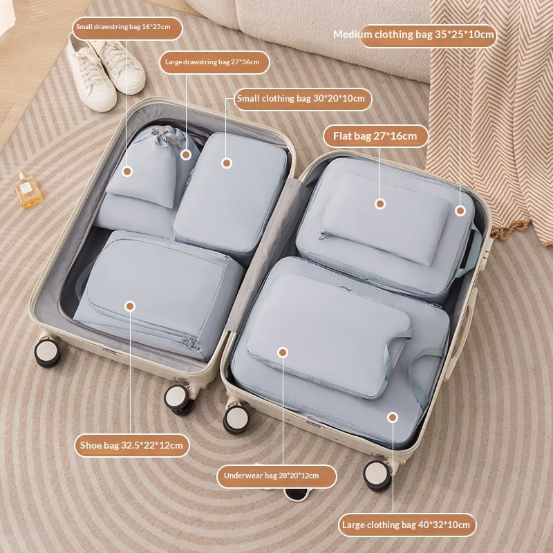 Compression Packing Cubes for Travel Luggage Organizers with Zippered Storage Bags - Image 13