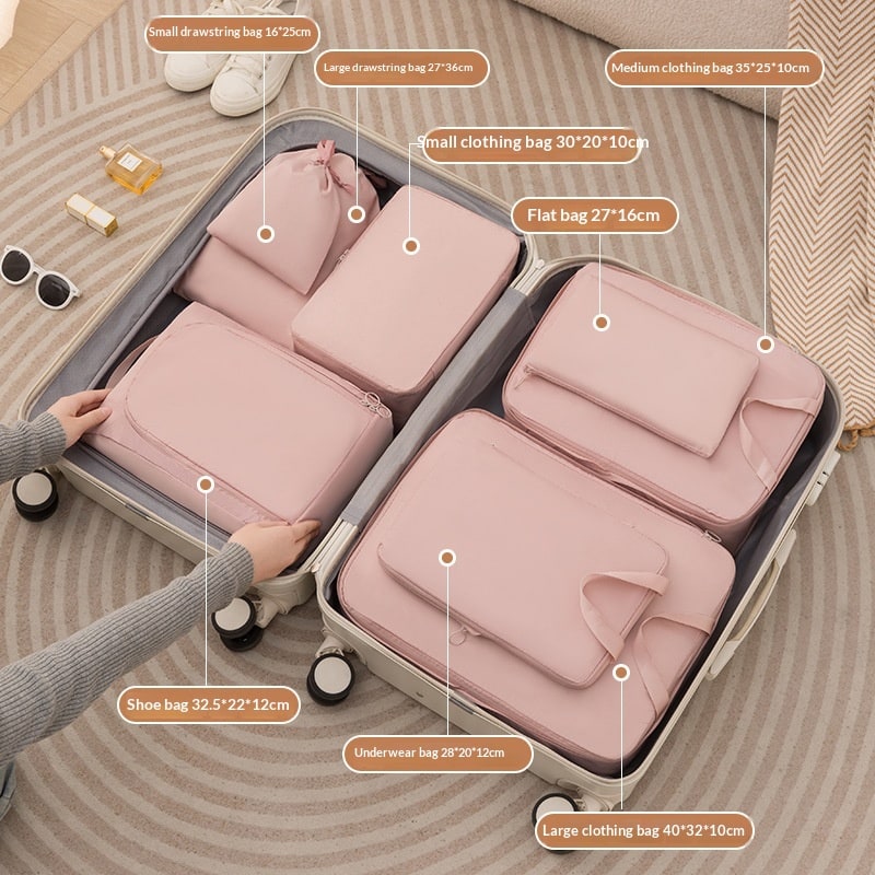 Compression Packing Cubes for Travel Luggage Organizers with Zippered Storage Bags - Image 2