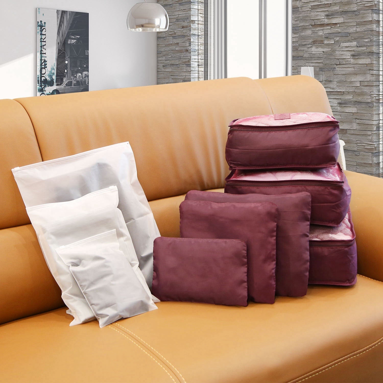 Compression Packing Cubes for Travel Luggage with 9-Piece Organizer Set For Suitcase - Image 11