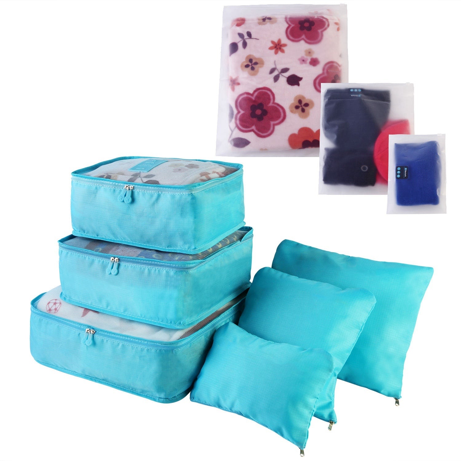 Compression Packing Cubes for Travel Luggage with 9-Piece Organizer Set For Suitcase - Image 13