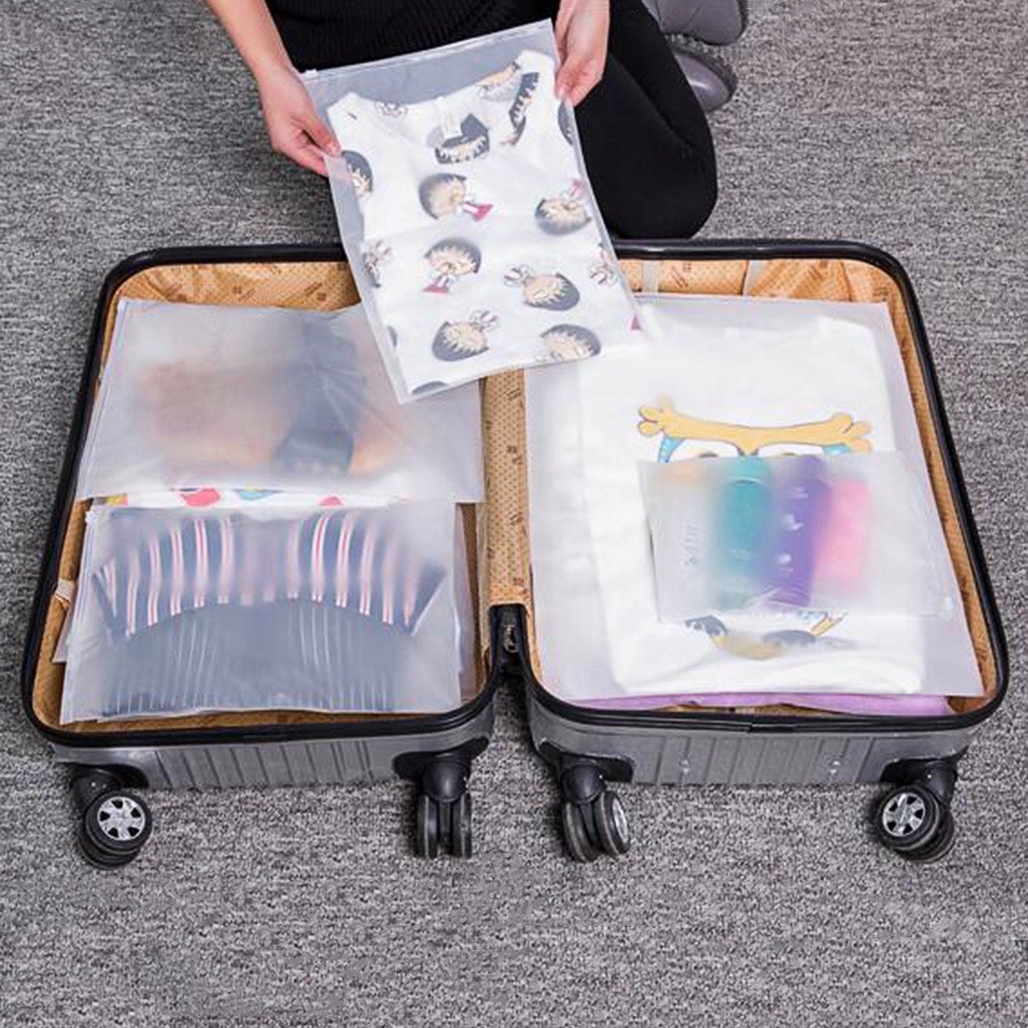Compression Packing Cubes for Travel Luggage with 9-Piece Organizer Set For Suitcase - Image 14
