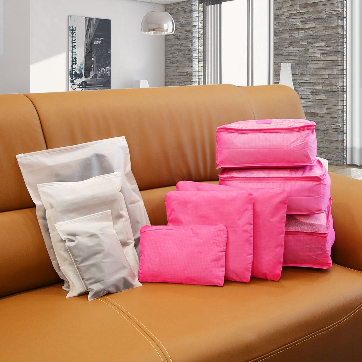 Compression Packing Cubes for Travel Luggage with 9-Piece Organizer Set For Suitcase - Image 5