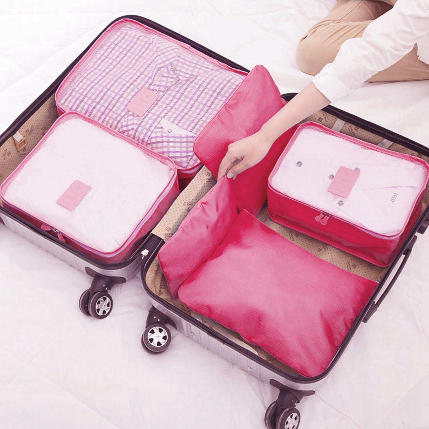 Compression Packing Cubes for Travel Luggage with 9-Piece Organizer Set For Suitcase - Image 6