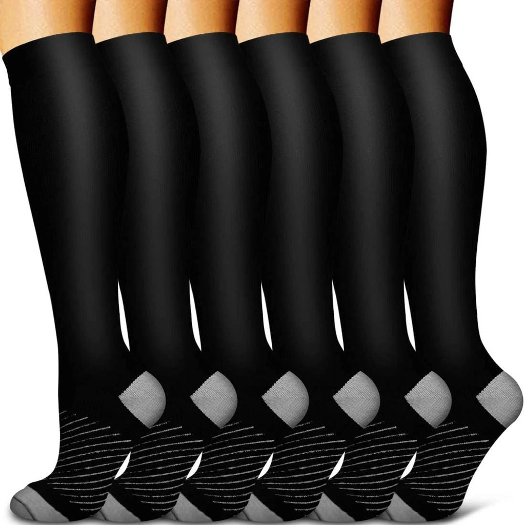 Compression Socks with Moisture Wicking and Graduated Support Knee-High Athletic Fit - Image 1
