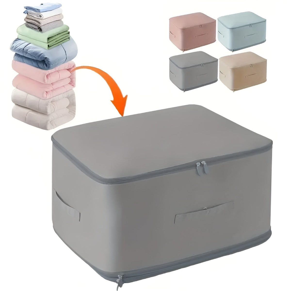Compression Storage Bag with Zippered Garment for Collapsible Zip Lock Design - Image 11