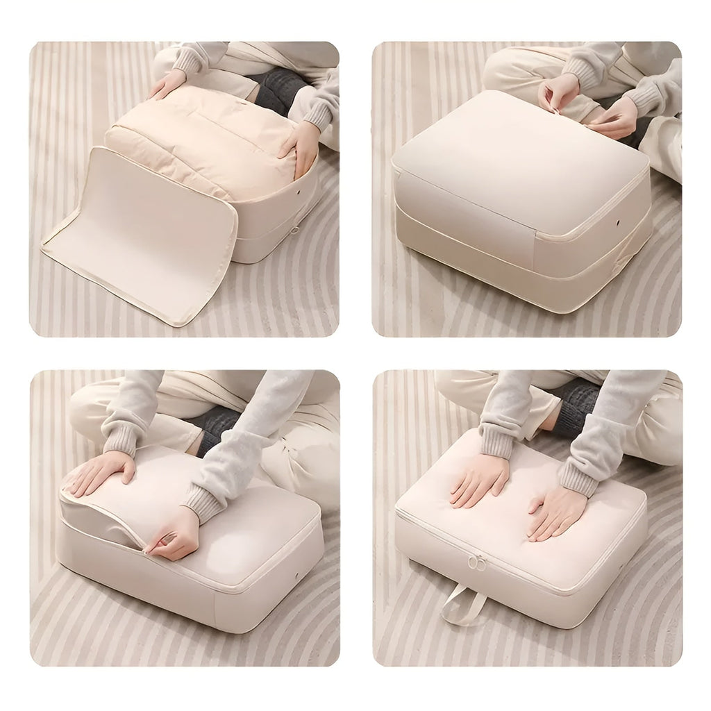 Compression Storage Bag with Zippered Garment for Collapsible Zip Lock Design - Image 6
