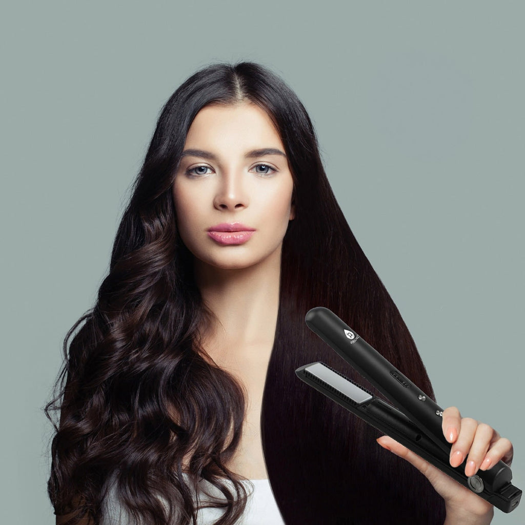 Cordless Ceramic Hair Straightener Rechargeable Portable USB LED Travel - Image 1
