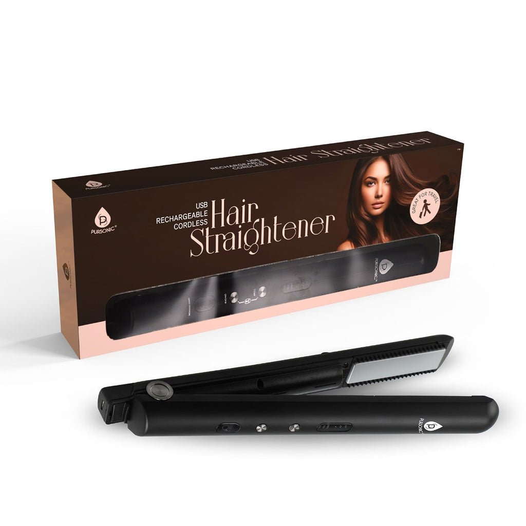 Cordless Ceramic Hair Straightener Rechargeable Portable USB LED Travel - Image 2