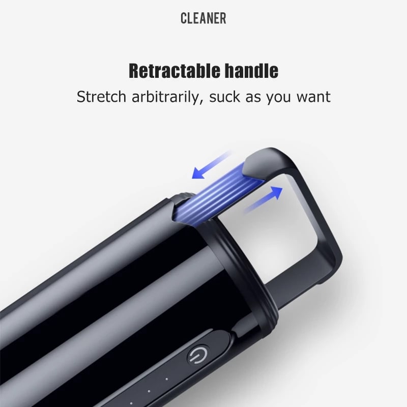 Cordless Handheld Car Vacuum Cleaner with Rechargeable Battery and Retractable Handle - Image 1