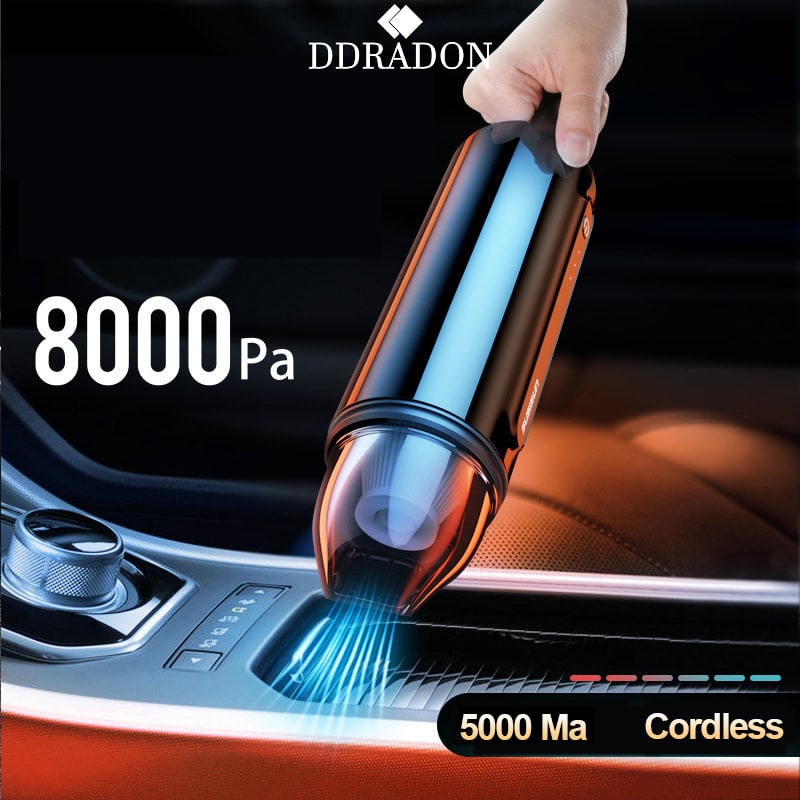 Cordless Handheld Car Vacuum Cleaner with Rechargeable Battery and Retractable Handle - Image 4