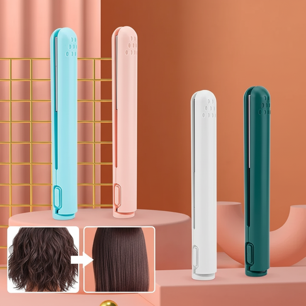 Cordless Mini Hair Straightener with Ceramic Plates and USB Rechargeable Battery - Image 7