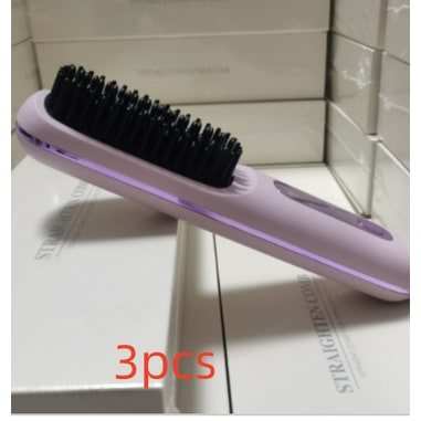 Cordless Portable Hair Straightener Brush with Heated Bristles USB Charging and Travel Pouch - Image 20