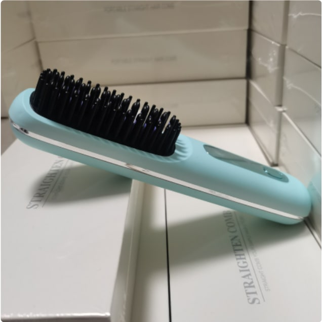 Cordless Portable Hair Straightener Brush with Heated Bristles USB Charging and Travel Pouch - Image 21