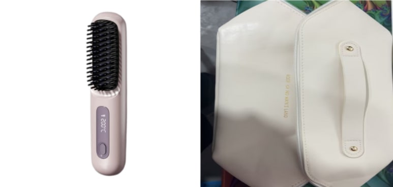 Cordless Portable Hair Straightener Brush with Heated Bristles USB Charging and Travel Pouch - Image 22