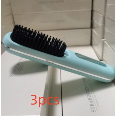 Cordless Portable Hair Straightener Brush with Heated Bristles USB Charging and Travel Pouch - Image 29