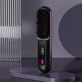 Cordless Portable Hair Straightener Brush with Heated Bristles USB Charging and Travel Pouch - Image 3