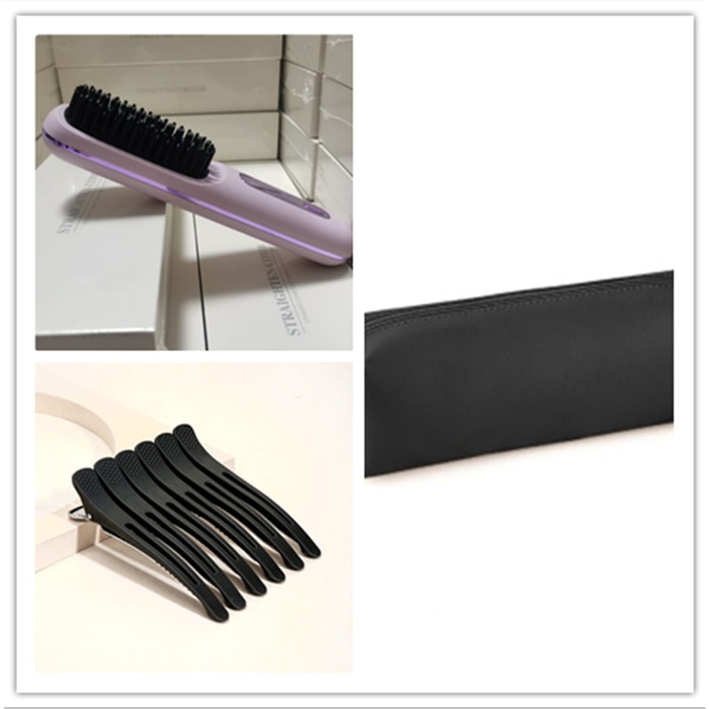 Cordless Portable Hair Straightener Brush with Heated Bristles USB Charging and Travel Pouch - Image 35