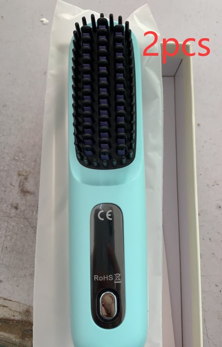 Cordless Portable Hair Straightener Brush with Heated Bristles USB Charging and Travel Pouch - Image 4