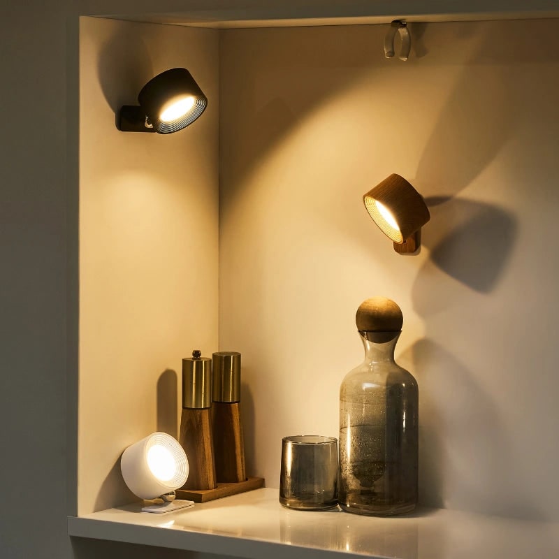Cordless Wall Sconce Magnetic Battery Powered Rechargeable Adjustable LED Spotlight - Image 1