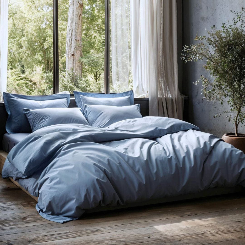 Cotton Duvet Cover Set with Pillowcases Sateen Finish for King and Queen Sizes Bedding - Image 2