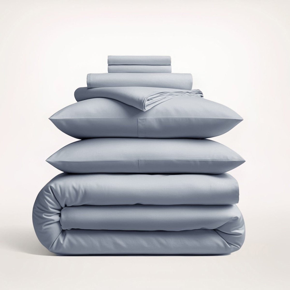 Cotton Duvet Cover Set with Pillowcases Sateen Finish for King and Queen Sizes Bedding - Image 5