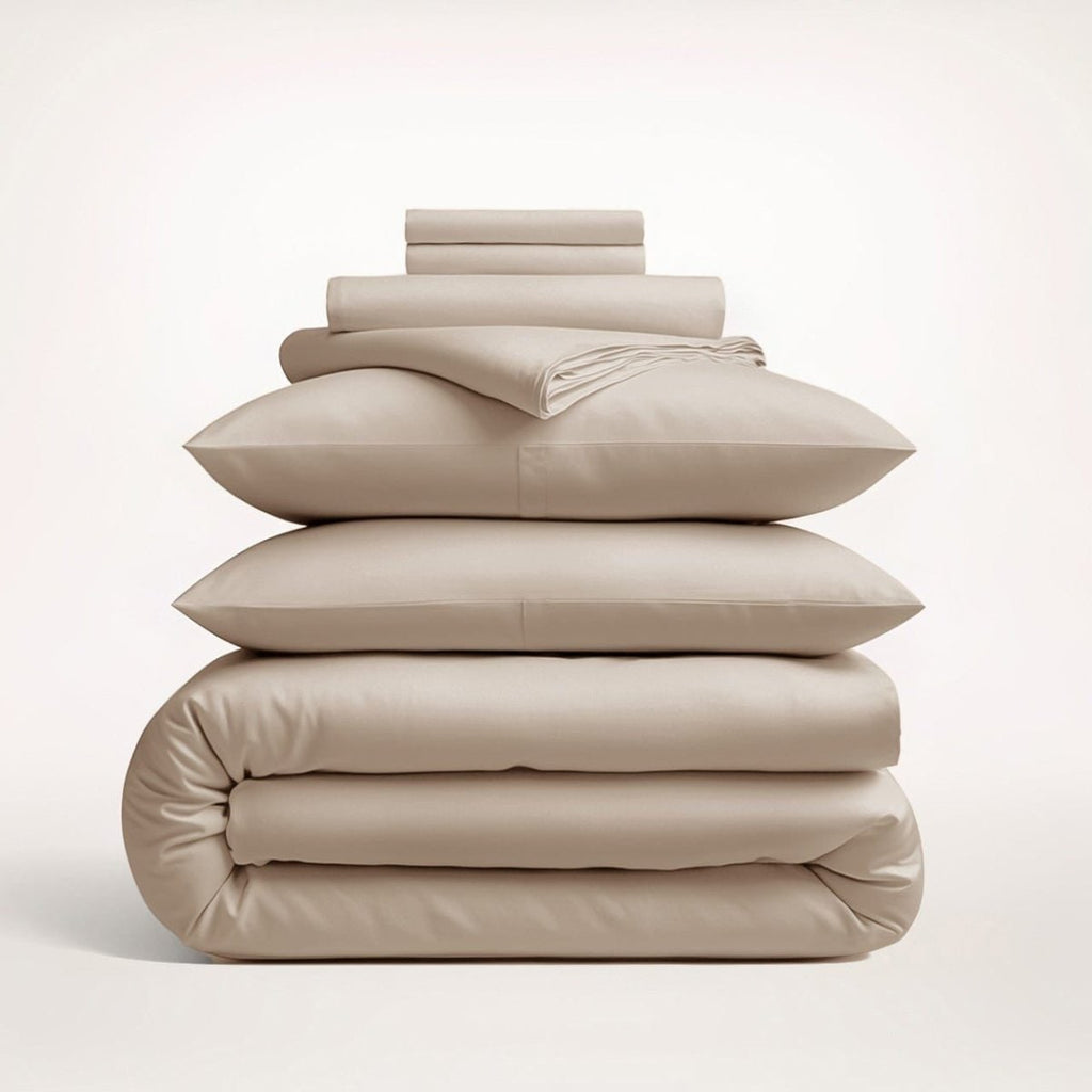 Cotton Duvet Cover Set with Pillowcases Sateen Finish for King and Queen Sizes Bedding - Image 6