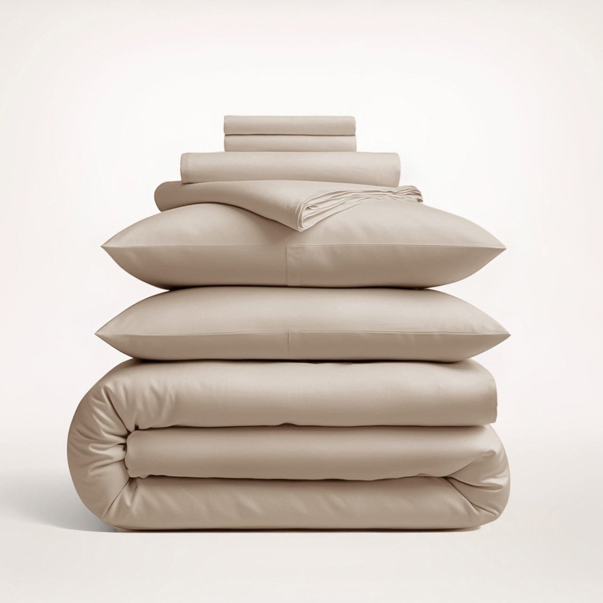 Cotton Duvet Cover Set with Pillowcases Sateen Finish for King and Queen Sizes Bedding - Image 6