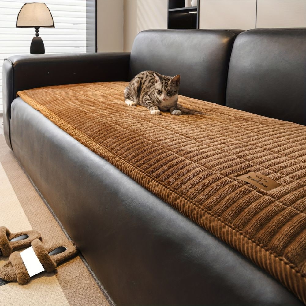 Couch Cover Sofa Seat Cushion Protector Quilted Plush Padded Waterproof Dogs - Image 2