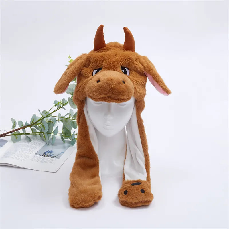 Interactive Bunny Ears Hat for Kids and Adults – Cute Plush Hat with Moving Ears for Play, Costumes and Gifts