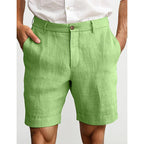 Men’s Linen-Style Summer Shorts for Casual Wear – Lightweight Holiday Shorts for Travel and Everyday Outfits
