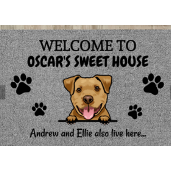 Custom Doormat Welcome Mat with Personalized Pet Photo and Text Indoor Outdoor Washable Door - Image 5