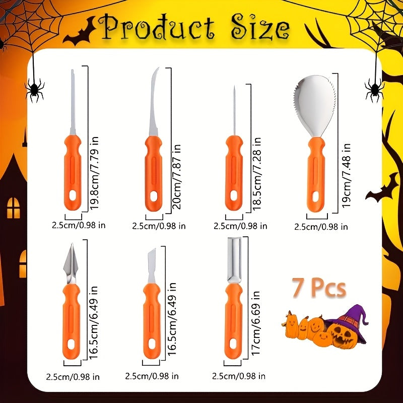Pumpkin Carving Kit and Tools with Stainless Steel Dual-Blade Supplies for Halloween
