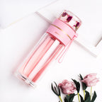 Double-Walled Water Bottle with Integrated Tea Infuser – Insulated Reusable Bottle for Hot and Cold Drinks at Home, Work or Travel