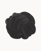Mint Green, Light Grey & Black Decorative Velvet Knot Pillow