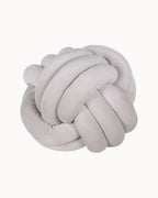 Mint Green, Light Grey & Black Decorative Velvet Knot Pillow