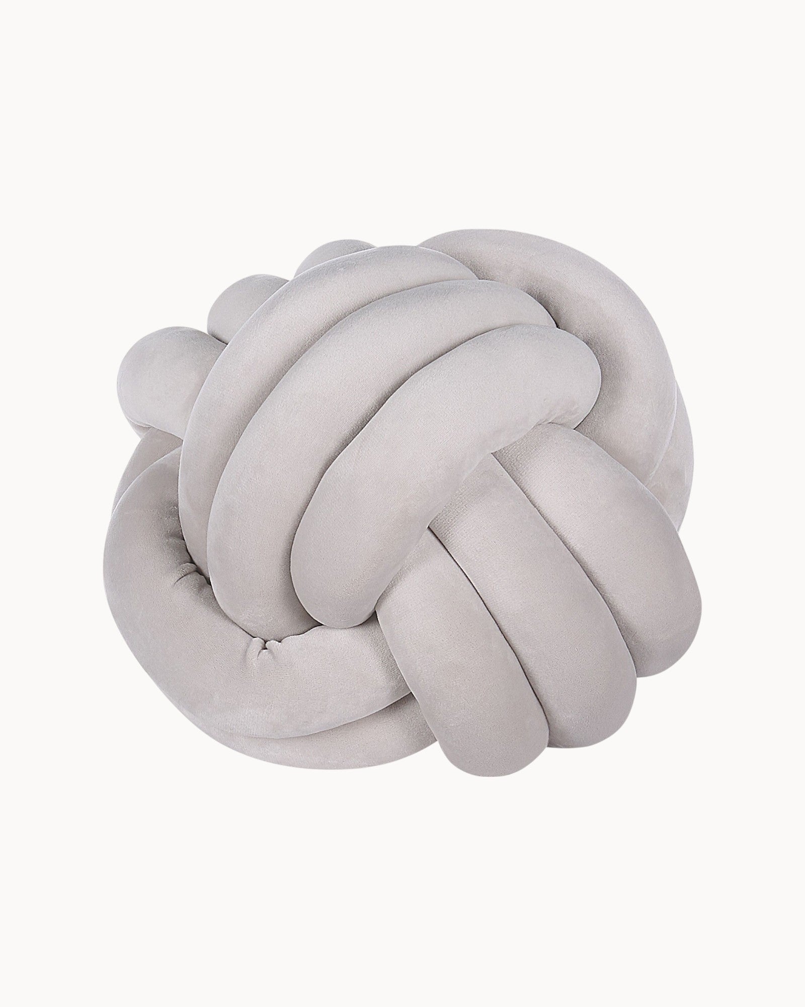 Mint Green, Light Grey & Black Decorative Velvet Knot Pillow