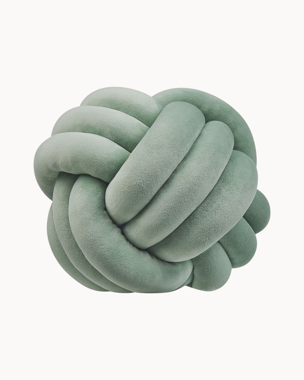 Mint Green, Light Grey & Black Decorative Velvet Knot Pillow