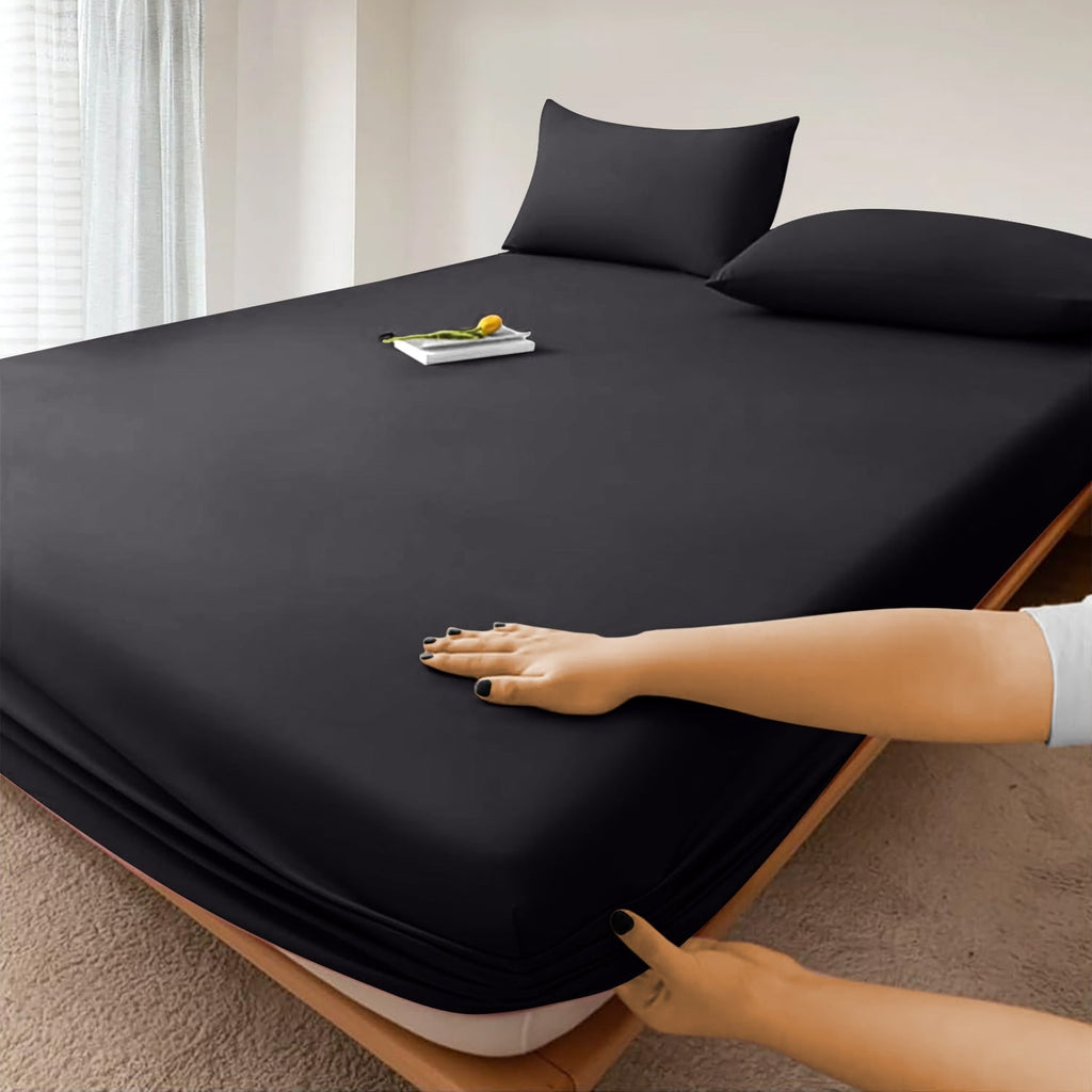 Deep Pocket Fitted Bed Sheet with Cooling Wrinkle-Resistant Design and Elasticized Corners - Image 34