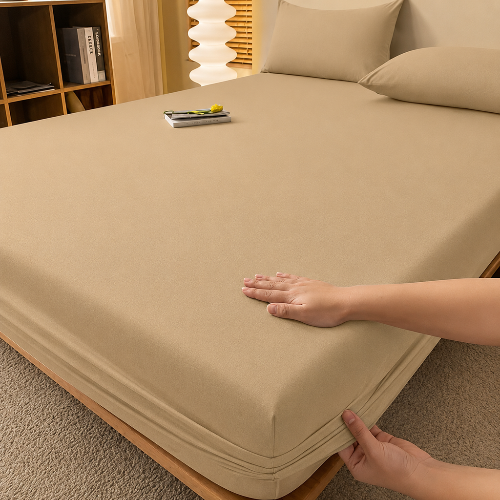 Deep Pocket Fitted Bed Sheet with Cooling Wrinkle-Resistant Design and Elasticized Corners - Image 51