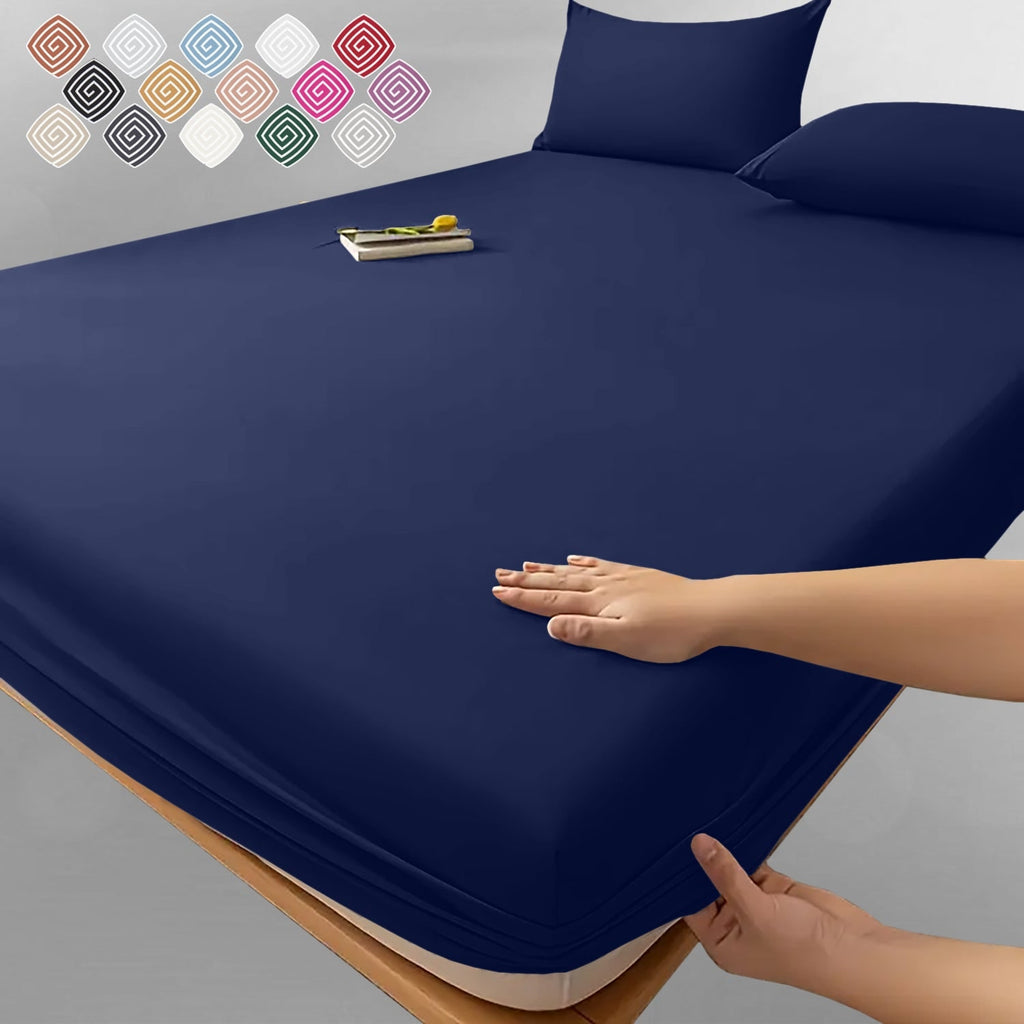 Deep Pocket Fitted Bed Sheet with Cooling Wrinkle-Resistant Design and Elasticized Corners - Image 9