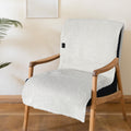 Desk Chair Pad Heated Seat with Backrest Sherpa Fleece and USB Power for Office With Ties - Image 1