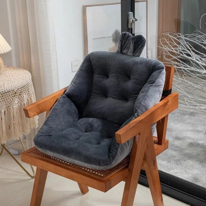 Desk Chair Seat Cushion for Dining Room with Plush Velvet Backrest and Tufted Support - Image 6