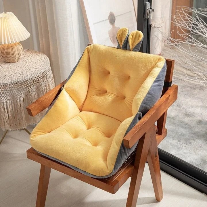 Desk Chair Seat Cushion for Dining Room with Plush Velvet Backrest and Tufted Support - Image 7