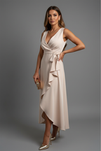 Jina V-Neck Wrap Dress
