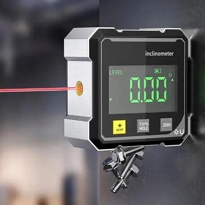 Digital Angle Finder with Measurement Protractor and Level Magnetic Base Laser - Image 2