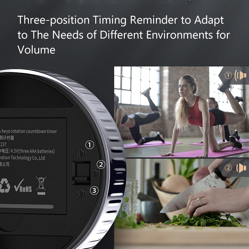 Digital Kitchen Timer with 10 30 Minute Countdown and Magnetic Rotating Bezel - Image 3