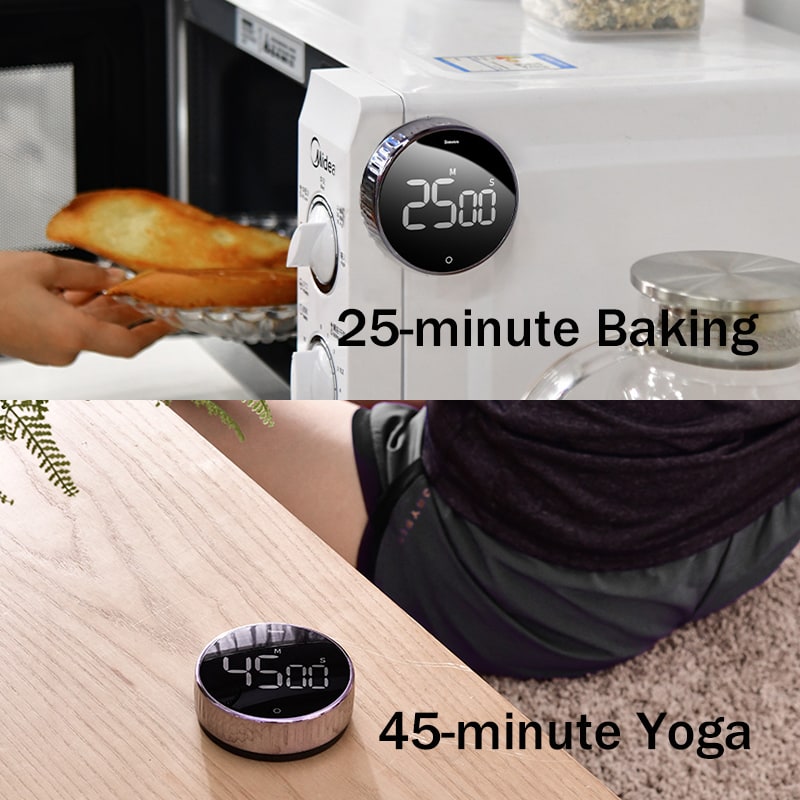 Digital Kitchen Timer with 10 30 Minute Countdown and Magnetic Rotating Bezel - Image 5