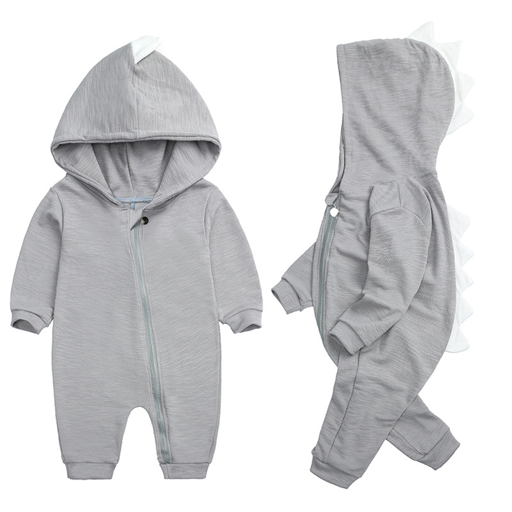 Cozy DinoDream Baby Onesie with Adorable Dinosaur Hood