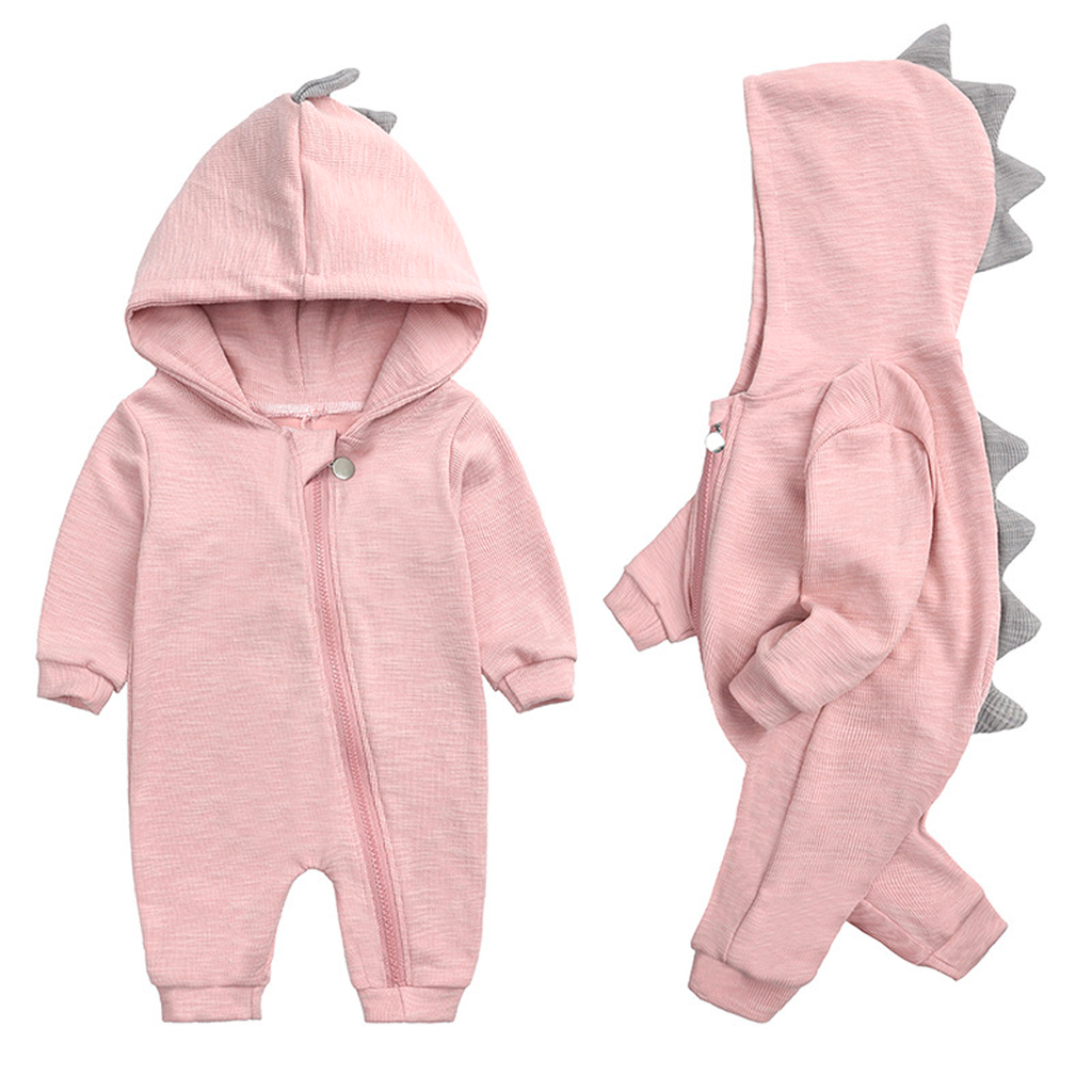 Cozy DinoDream Baby Onesie with Adorable Dinosaur Hood